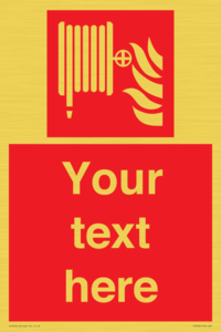 Custom Fire hose reel Sign